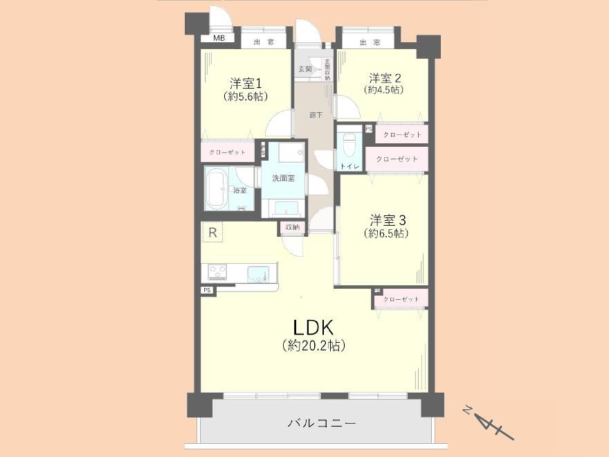 3LDK apartment in Minami Ward, Sagamihara, Kanagawa - Photo 1