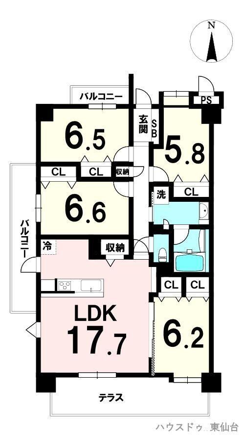 4LDK apartment in Izumi Ward, Sendai, Miyagi - Photo 1