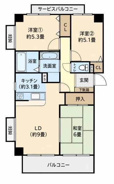 3LDK apartment in Yachiyo, Chiba - Photo 1