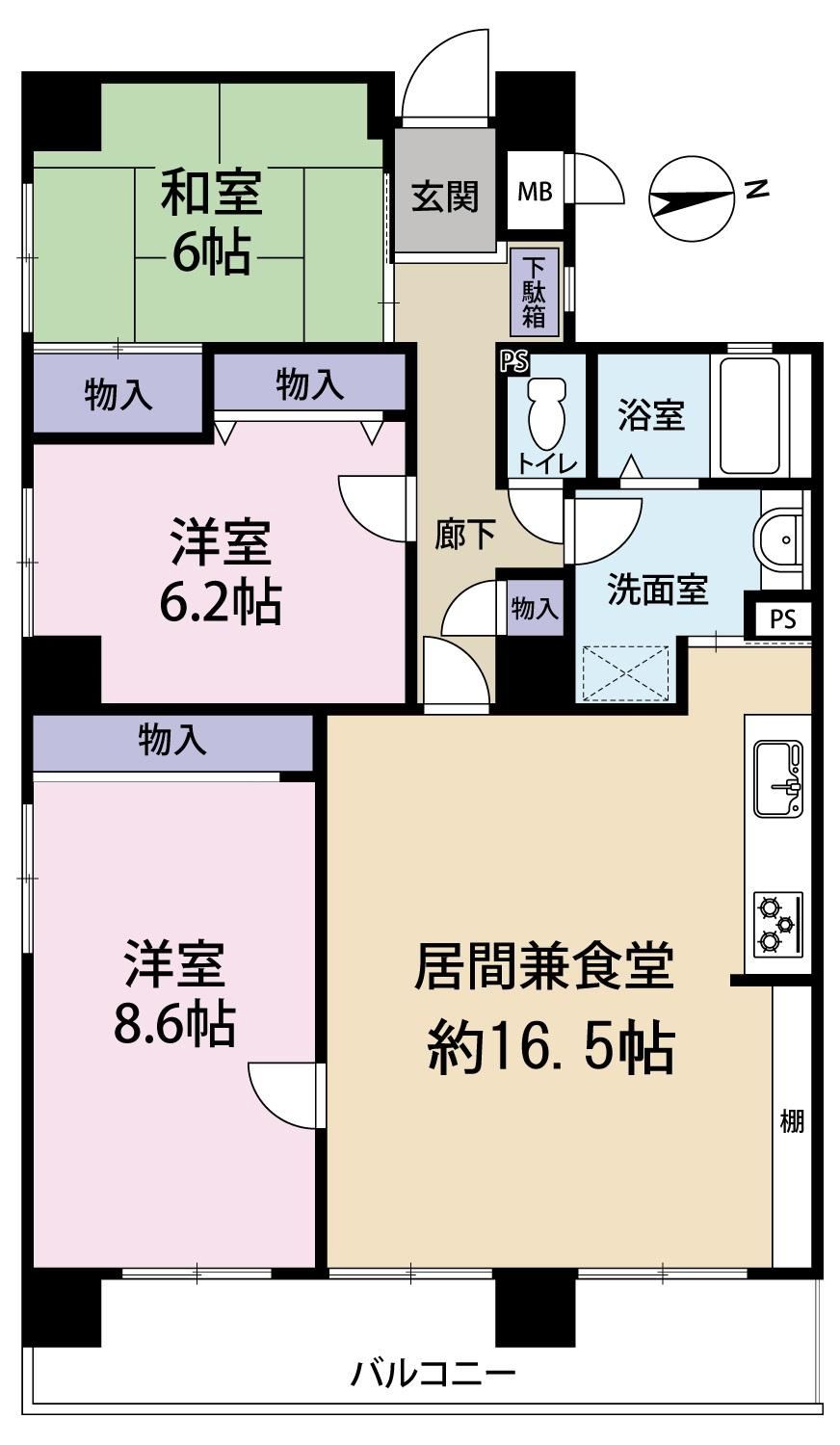 3LDK apartment in Nishinomiya, Hyogo - Photo 1