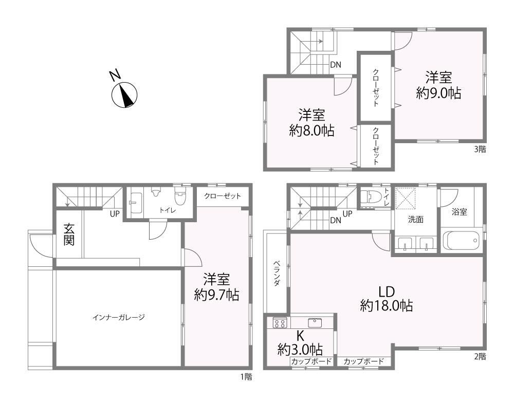3LDK+2S house in Higashi Ward, Nagoya, Aichi - Photo 1