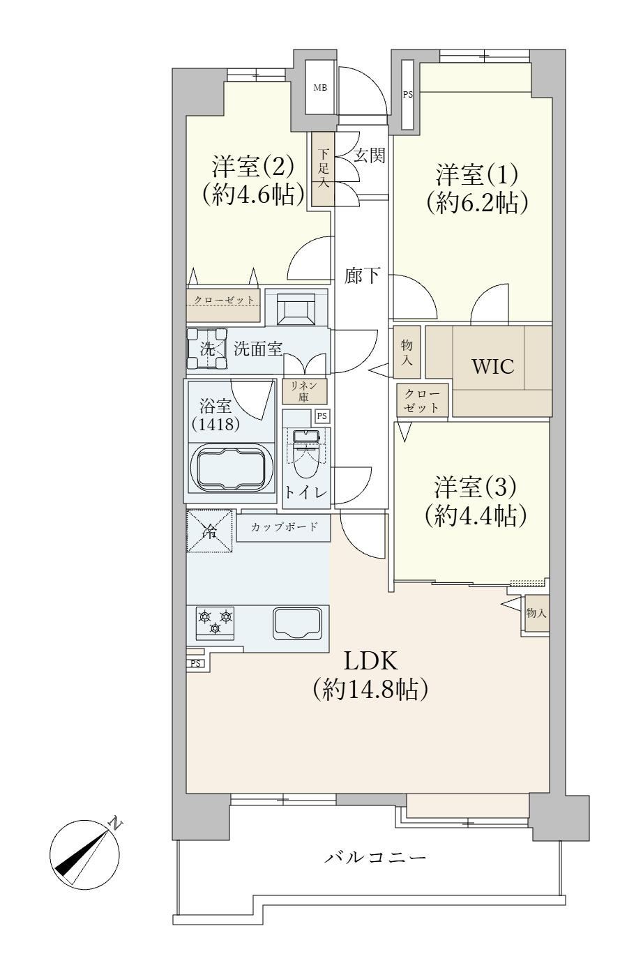 3LDK apartment in Shinagawa Ward, Tokyo - Photo 1