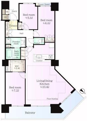 3LDK apartment in Minato Ward, Tokyo - Photo 1