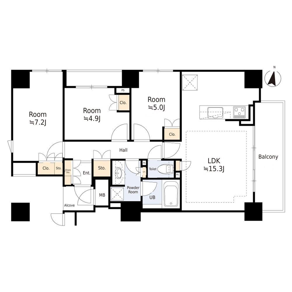 3LDK apartment in Omiya Ward, Saitama - Photo 1