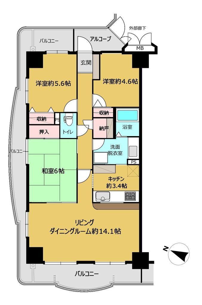3LDK apartment in Nishi Ward, Niigata - Photo 1