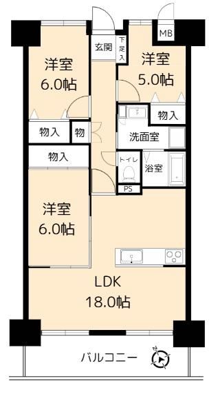 3LDK apartment in Himeji, Hyogo - Photo 1