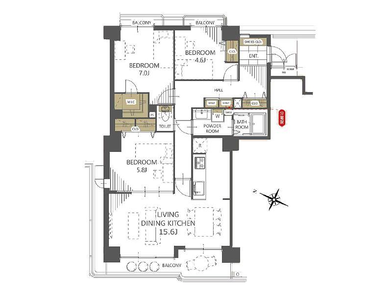 3LDK apartment in Miyoshi, Iruma District, Saitama - Photo 1
