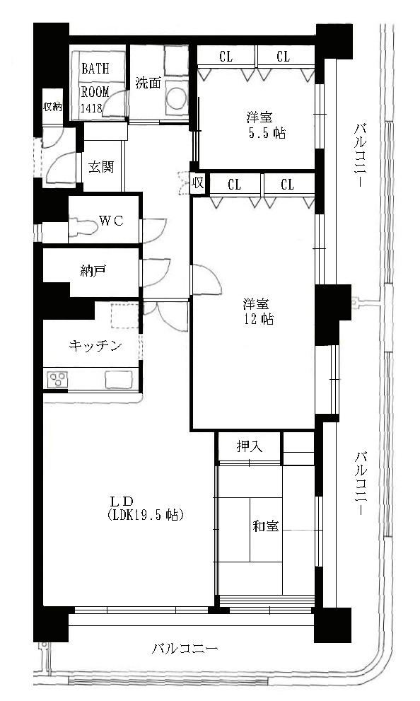 3LDK+S apartment in Nishi Ward, Fukuoka - Photo 1