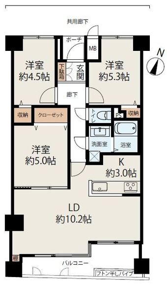 3LDK apartment in Ashiya