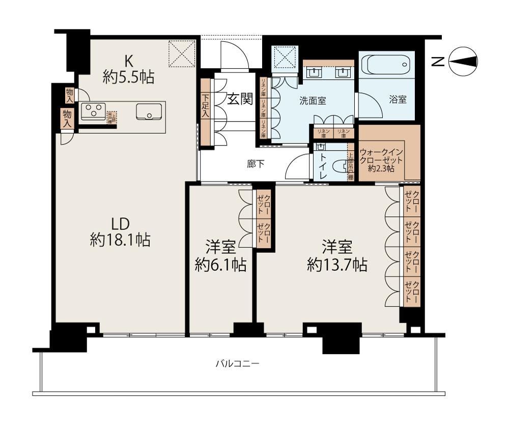 2LDK apartment in Kita Ward, Osaka - Photo 1