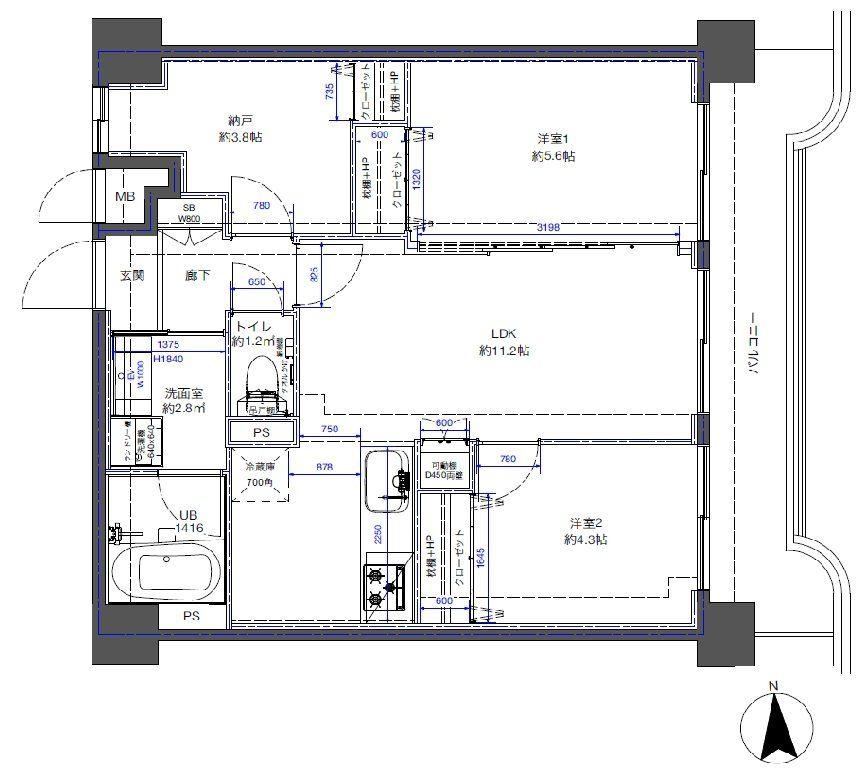 2LDK+S apartment in Asao Ward, Kawasaki, Kanagawa - Photo 1