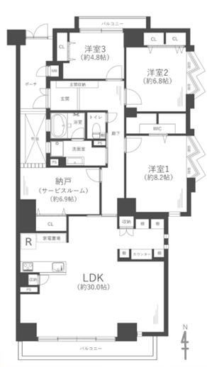 3LDK+S apartment in Nishinomiya, Hyogo - Photo 1