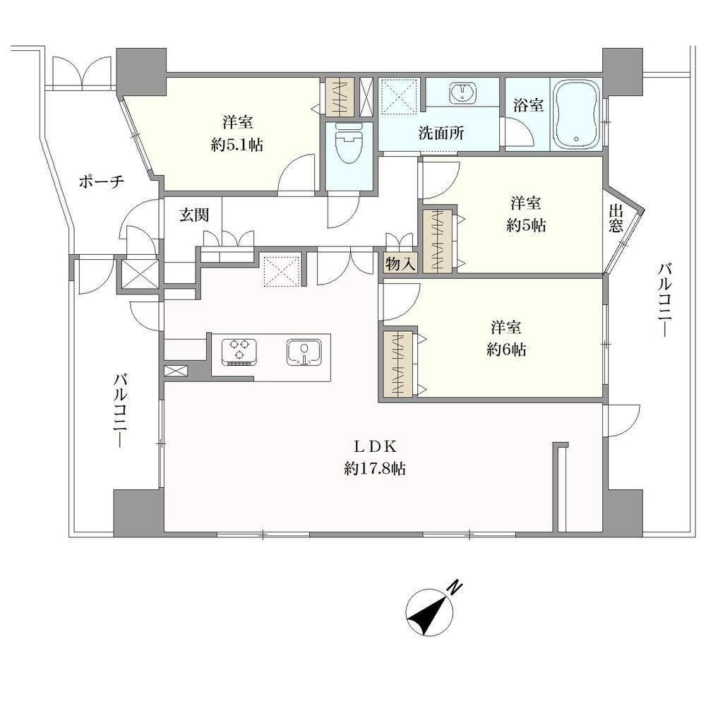 3LDK apartment in Hakata Ward, Fukuoka - Photo 1