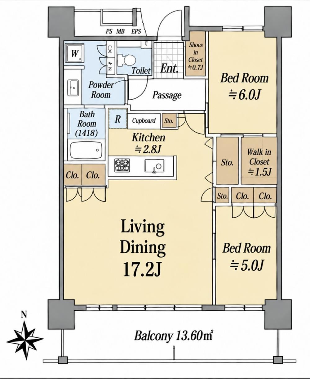 2LDK apartment in Koto Ward, Tokyo - Photo 1