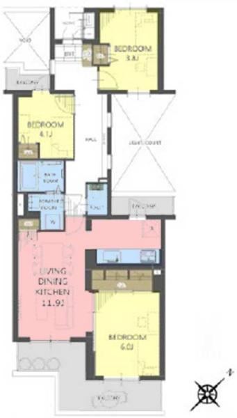 3LDK apartment in Sakae Ward, Yokohama, Kanagawa - Photo 1
