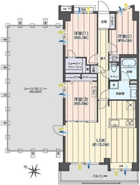 3LDK apartment in Kanazawa Ward, Yokohama, Kanagawa - Photo 1