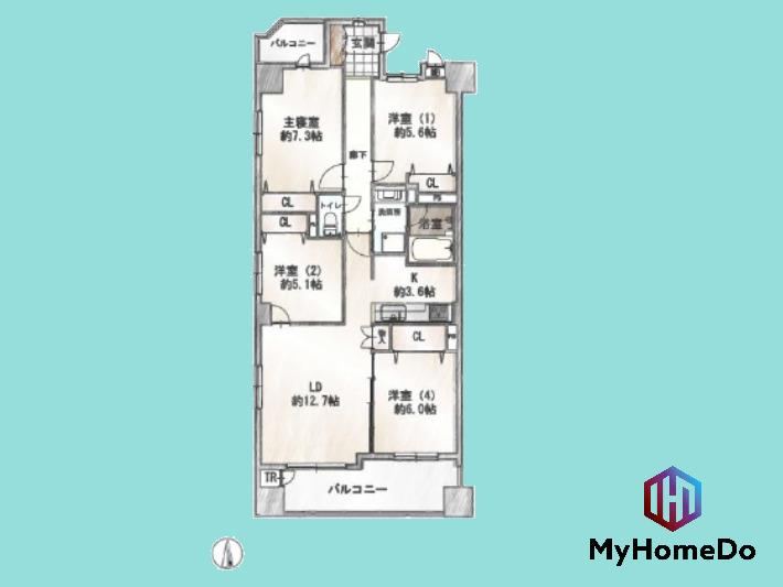 4LDK apartment in Kita Ward, Nagoya, Aichi - Photo 1