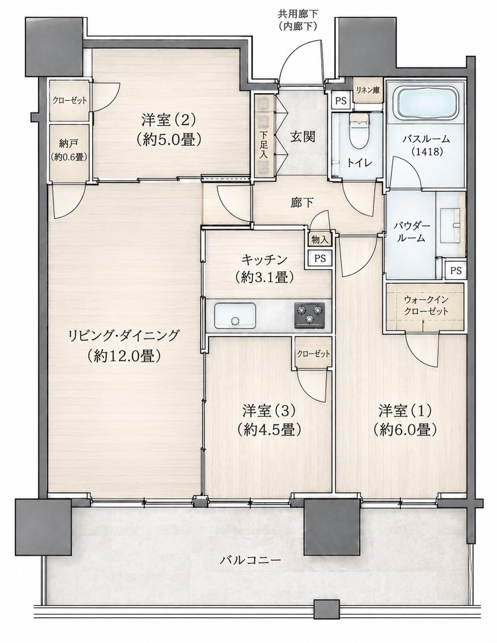 3LDK+S apartment in Adachi Ward, Tokyo - Photo 1