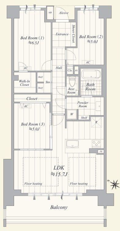 3LDK apartment in Nakahara Ward, Kawasaki, Kanagawa - Photo 1