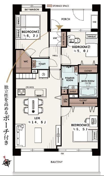 3LDK apartment in Takatsu Ward, Kawasaki, Kanagawa - Photo 1