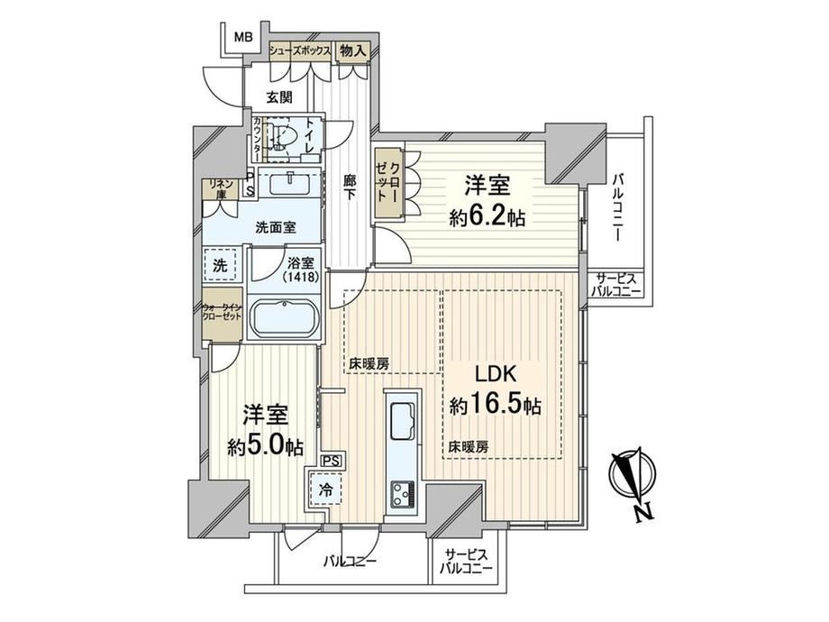 2LDK apartment in Tennoji Ward, Osaka - Photo 1