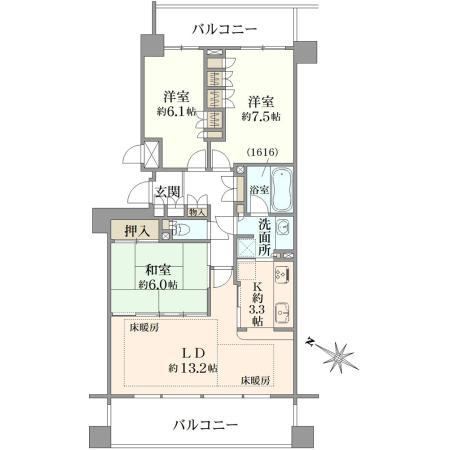 3LDK apartment in Nishinomiya, Hyogo - Photo 1