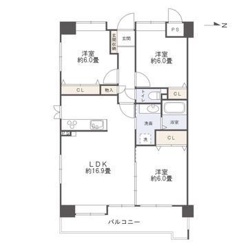 3LDK apartment in Matsuyama, Ehime - Photo 1