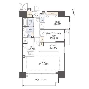 1LDK+S apartment in Minami Ward, Hiroshima - Photo 1