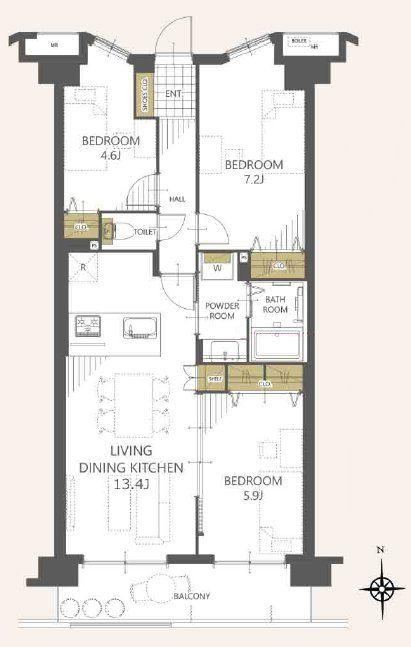 3LDK apartment in Adachi Ward, Tokyo - Photo 1