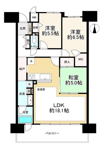 3LDK+S apartment in Soraku District