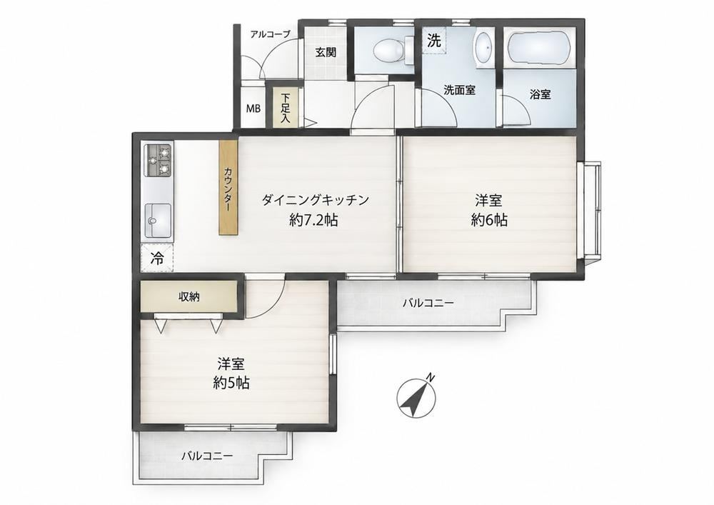 2DK apartment in Kita Ward, Tokyo - Photo 1