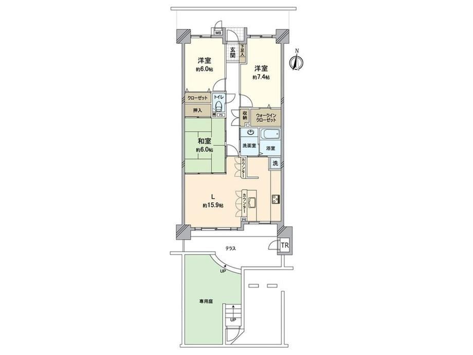 3LDK apartment in Kasugai, Aichi - Photo 1