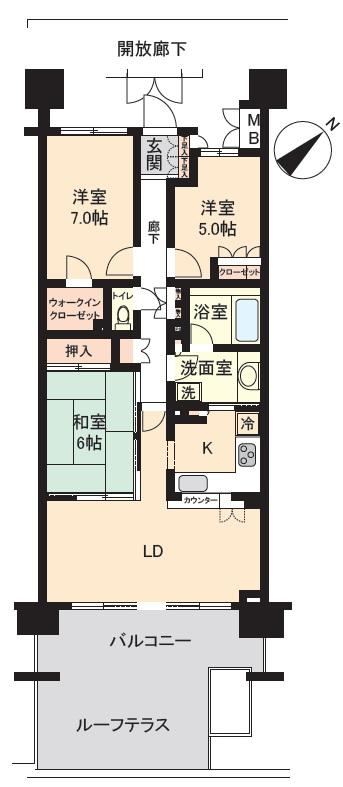 3LDK apartment in Mihama Ward, Chiba - Photo 1