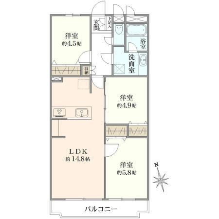 3LDK apartment in Ichikawa, Chiba - Photo 1