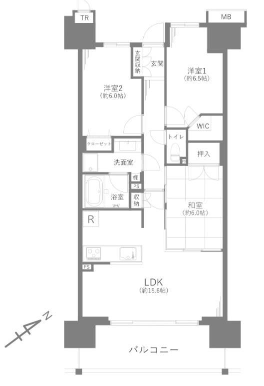3LDK apartment in Mihama Ward, Chiba - Photo 1
