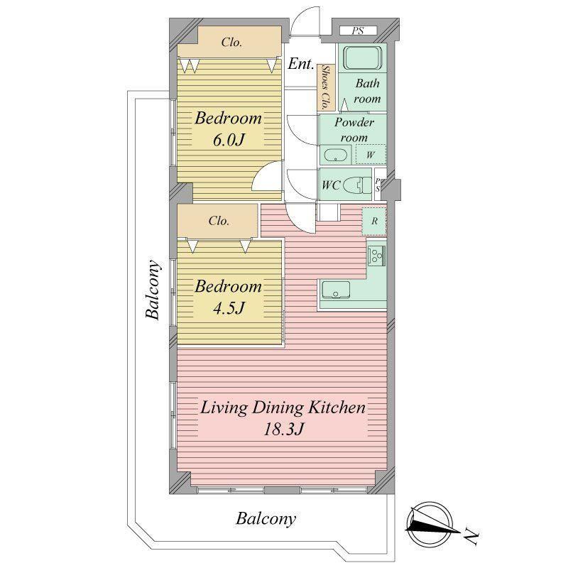 2LDK apartment in Higashinada Ward, Kobe, Hyogo - Photo 1