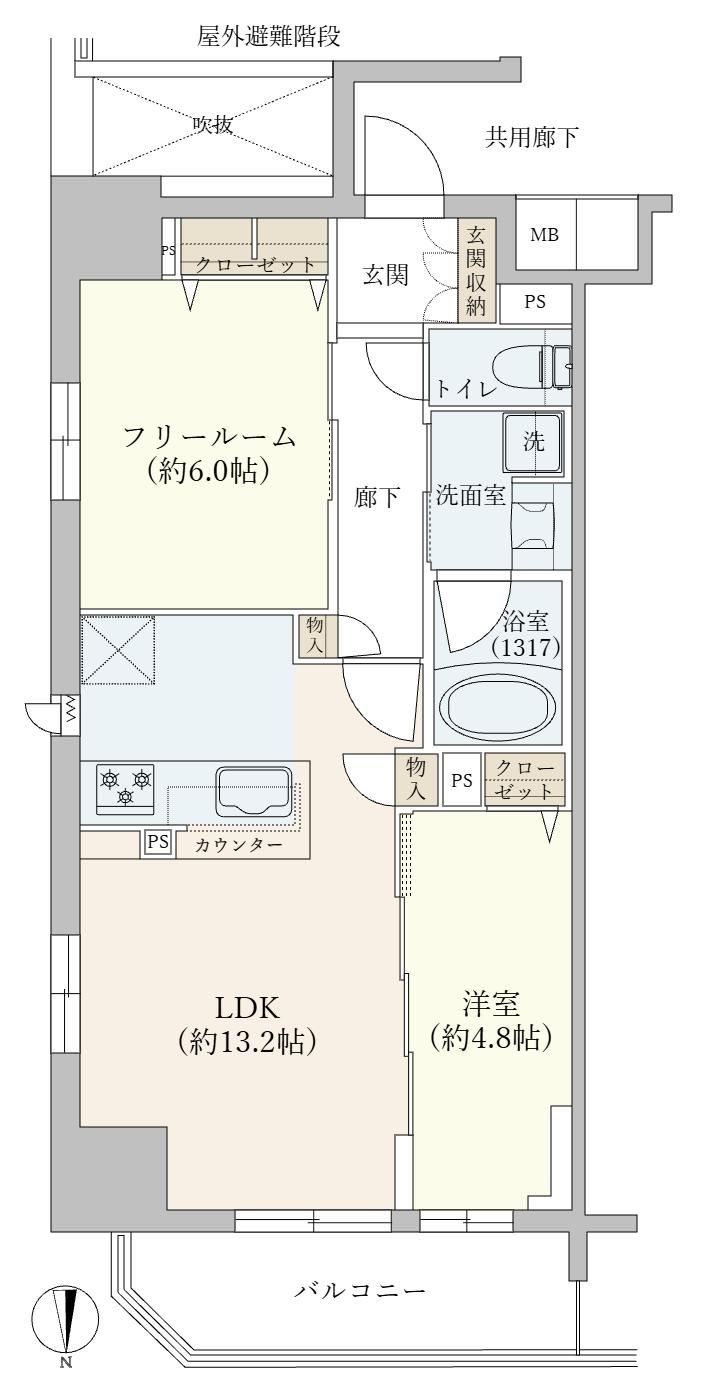 1LDK+S apartment in Chuo Ward, Osaka - Photo 1