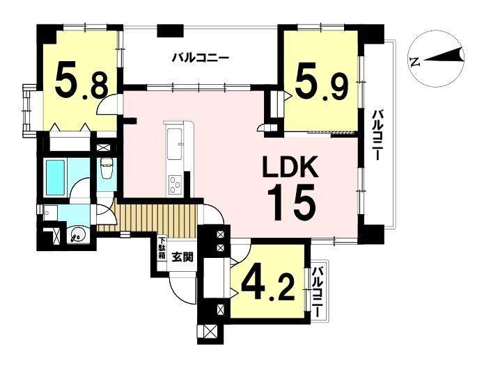 3LDK apartment in Nishi Ward, Nagoya, Aichi - Photo 1