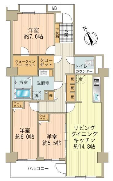 3LDK apartment in Hachioji, Tokyo - Photo 1