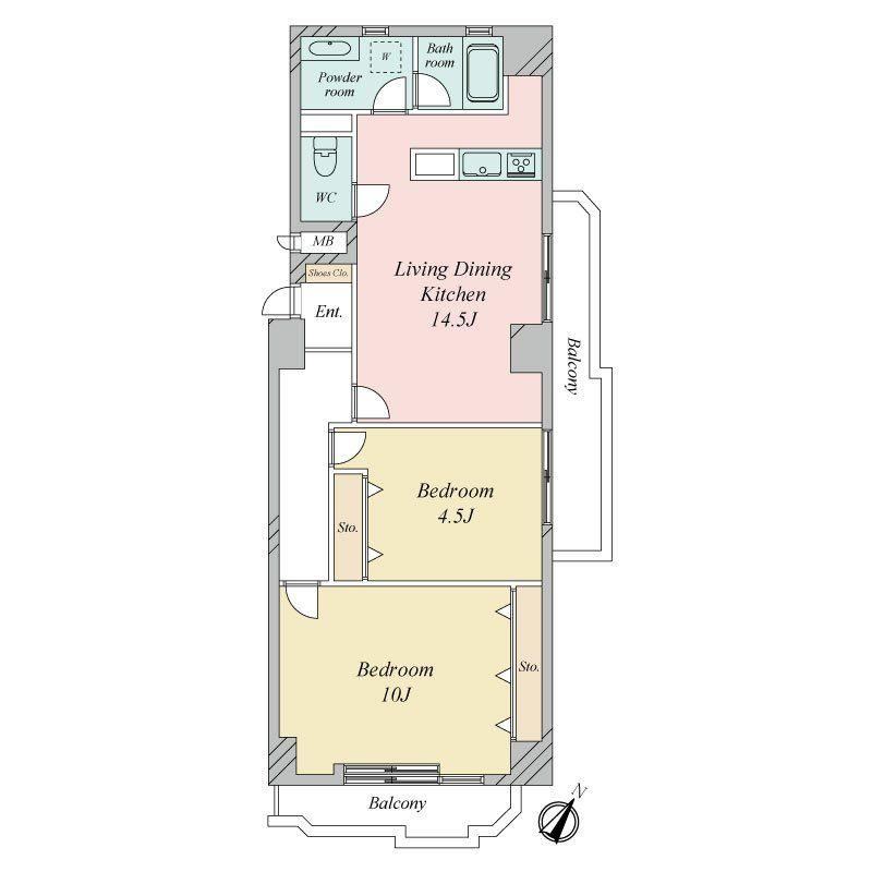 2LDK apartment in Chuo Ward, Tokyo - Photo 1