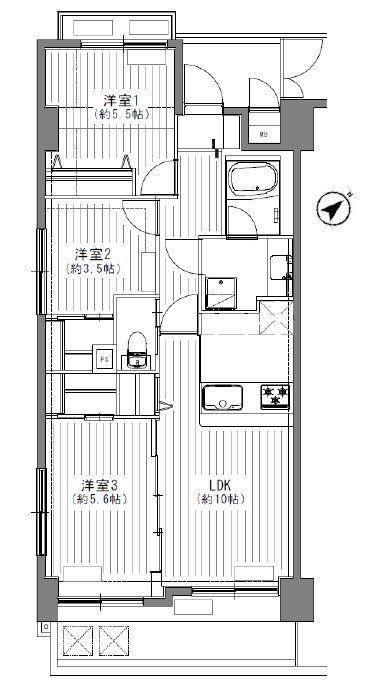 3LDK apartment in Nishi Ward, Yokohama, Kanagawa - Photo 1