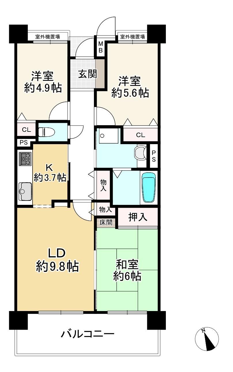 3LDK apartment in Itami, Hyogo - Photo 1