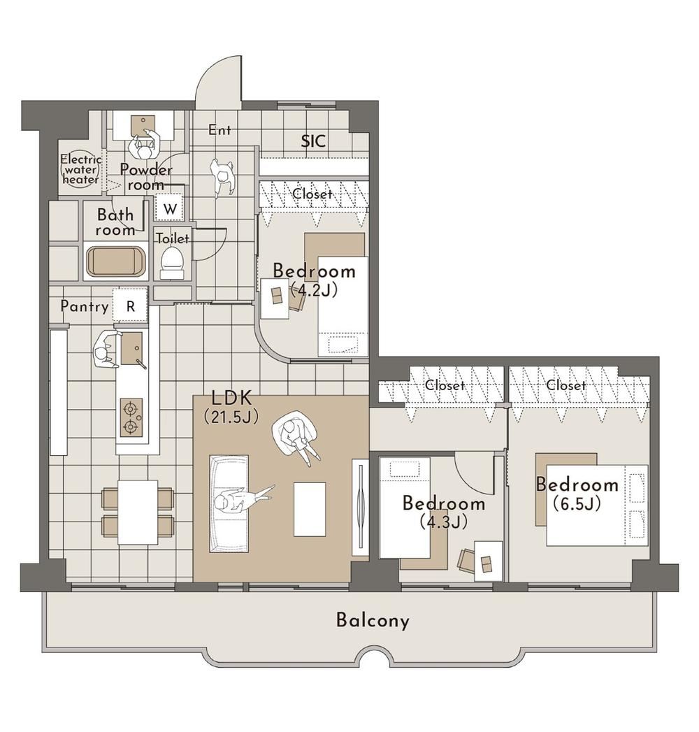 3LDK apartment in Nishinomiya, Hyogo - Photo 1