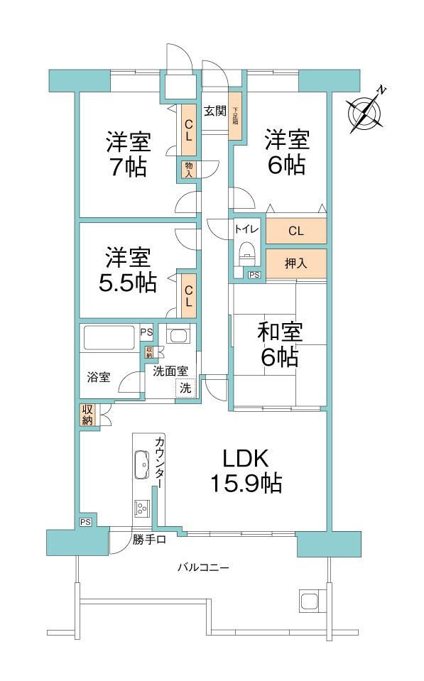 4LDK apartment in Asakita Ward, Hiroshima - Photo 1
