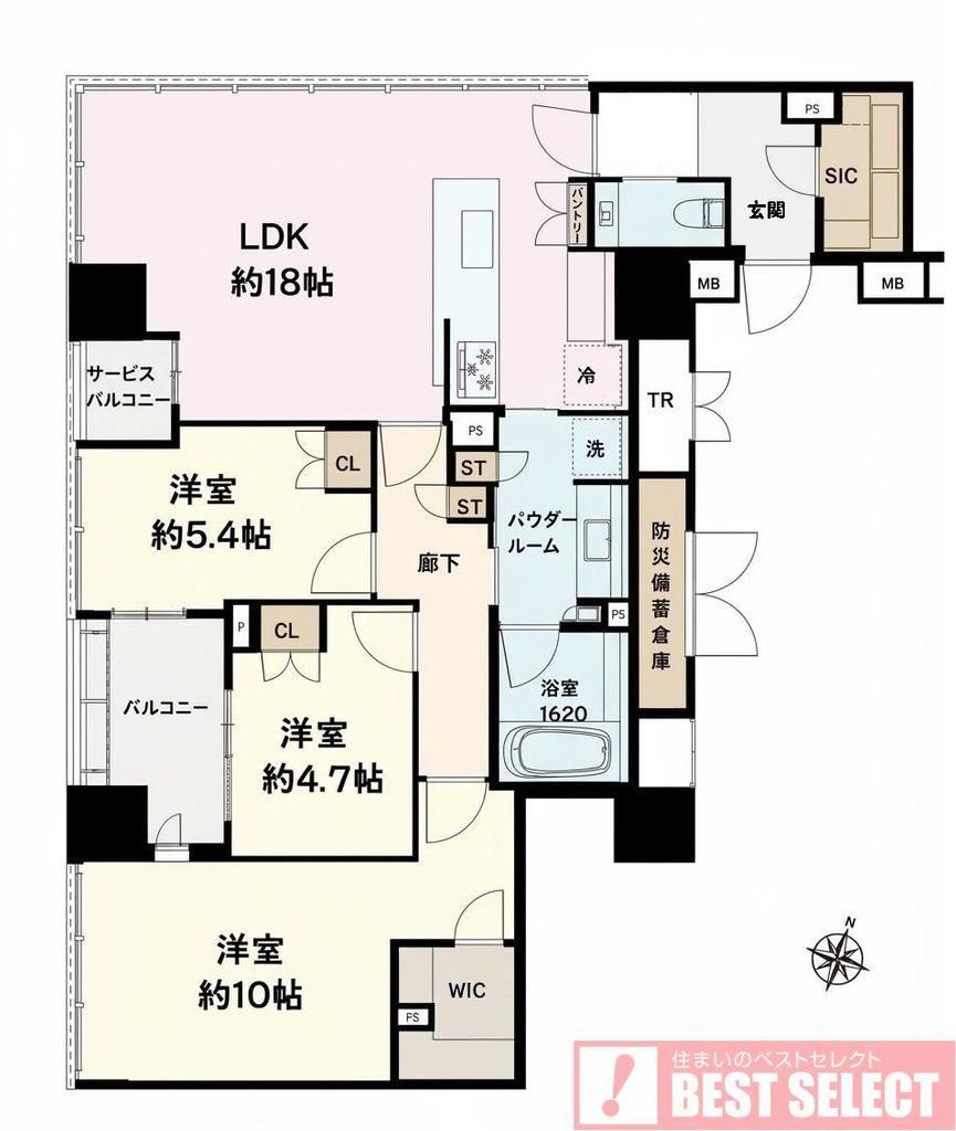 3LDK apartment in Chiyoda Ward, Tokyo - Photo 1