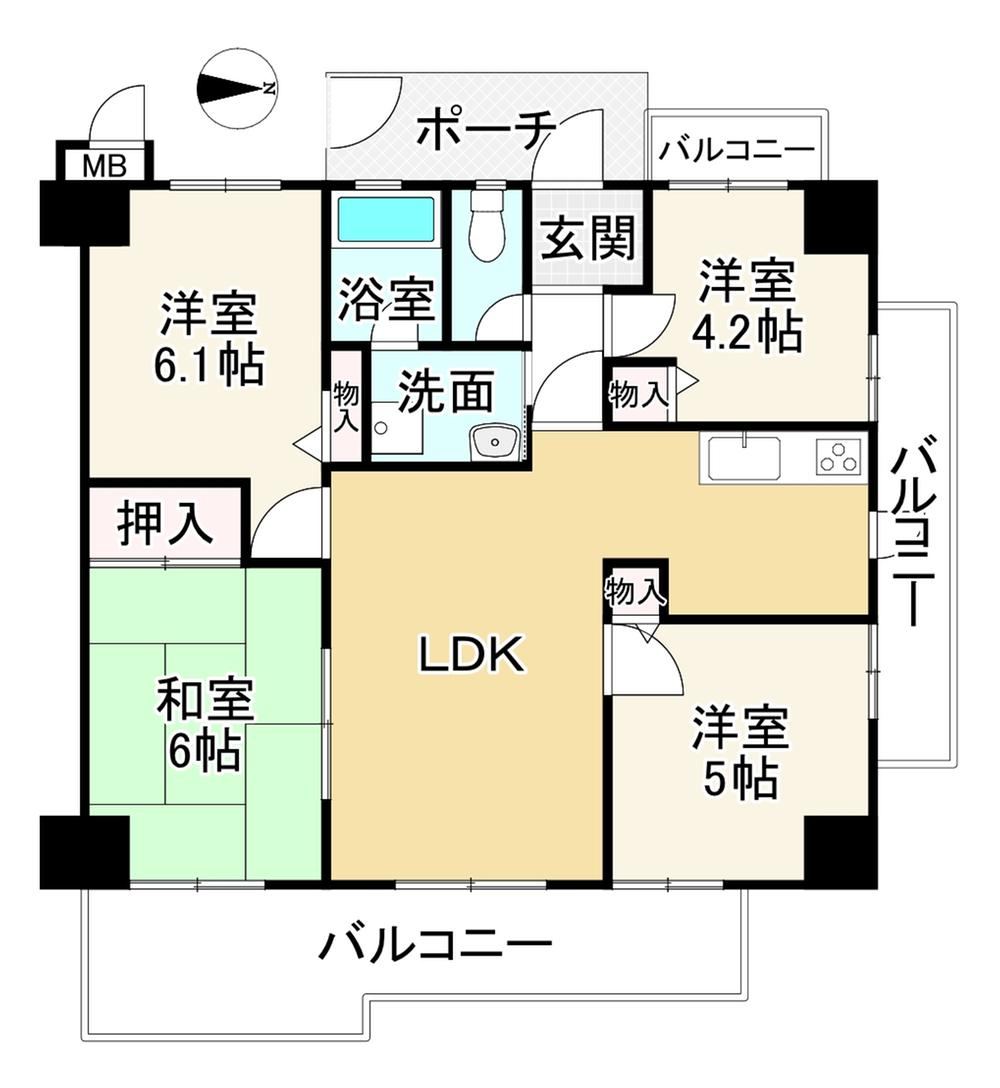 4LDK apartment in Kashihara, Nara - Photo 1