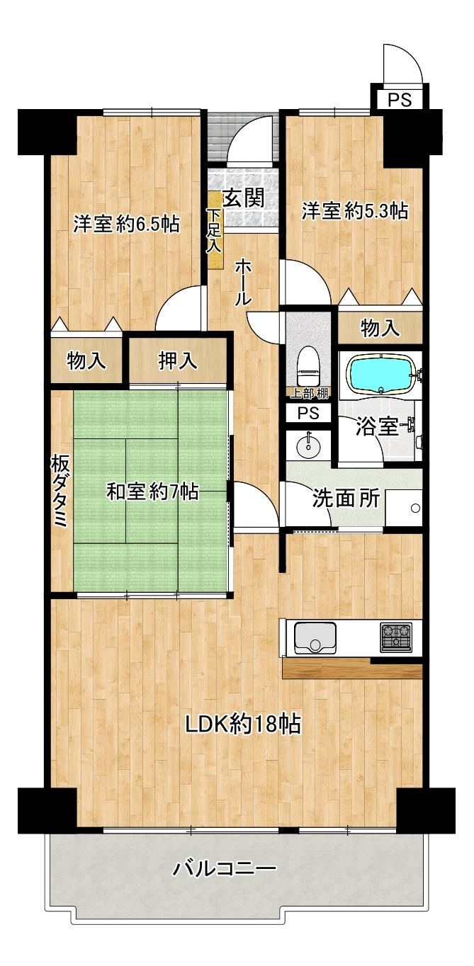 3LDK apartment in Takatsuki, Osaka - Photo 1
