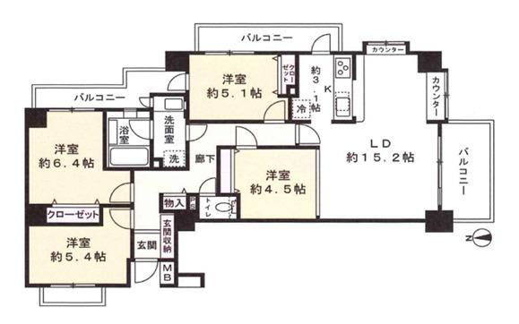 4LDK apartment in Aoba Ward, Yokohama, Kanagawa - Photo 1