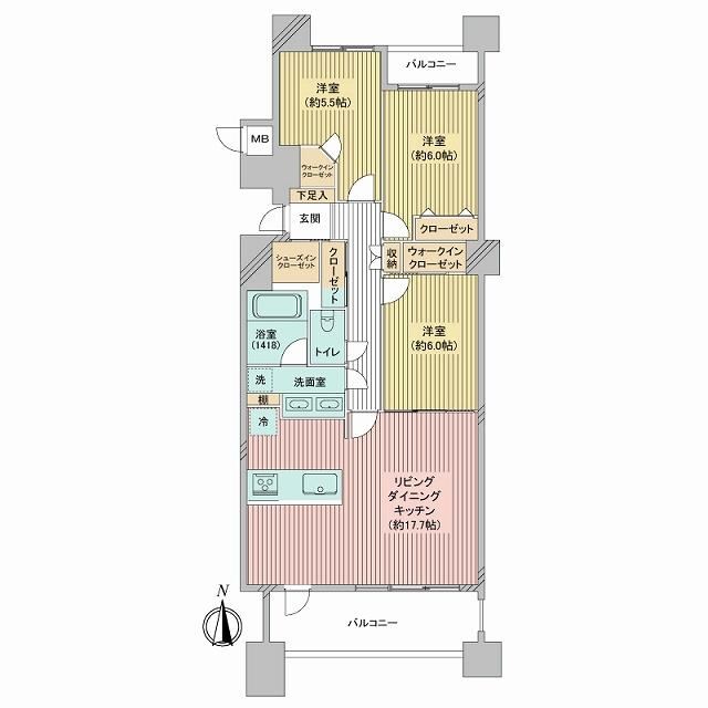 3LDK apartment in Kunitachi, Tokyo - Photo 1