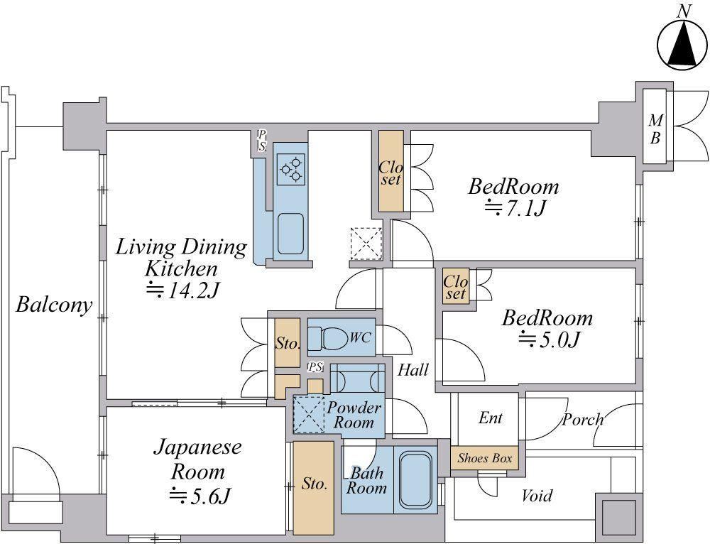 3LDK apartment in Soka, Saitama - Photo 1